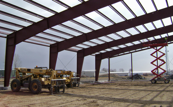 constructing frame for industrial building | Gast Construction